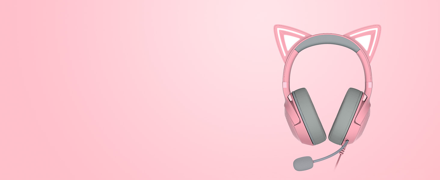 Kitty Ears headset headphone gaming stream youtube live watching virtual video Twitch 