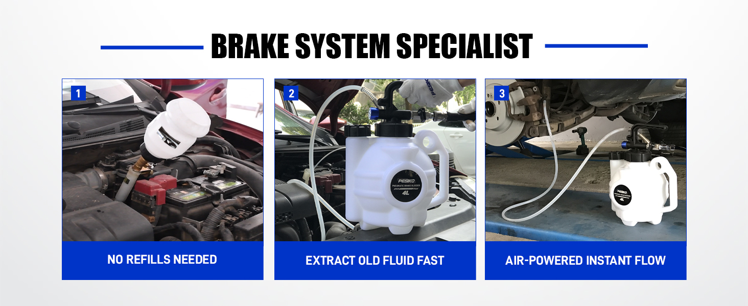 4L pneumatic brake bleeder kit