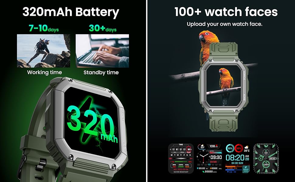 Yowow BIT Outdoor Military Fitness Smart Watch with