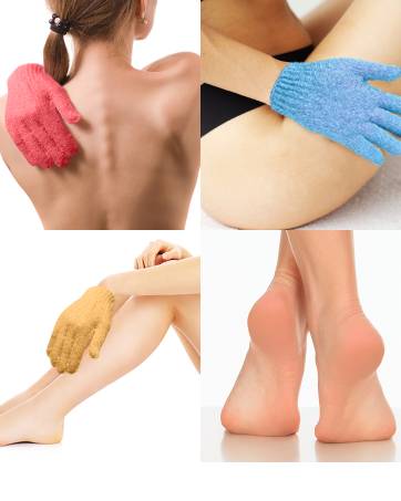Duufin exfoliating gloves