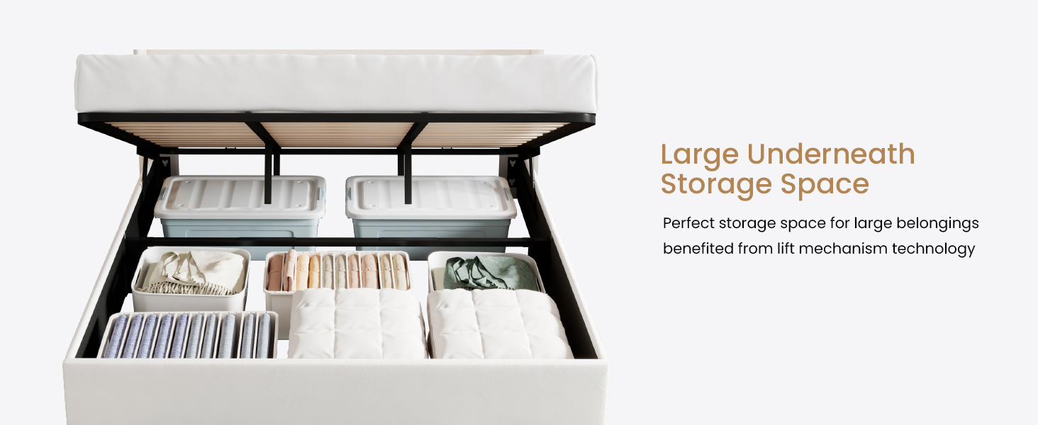 underneath storage space