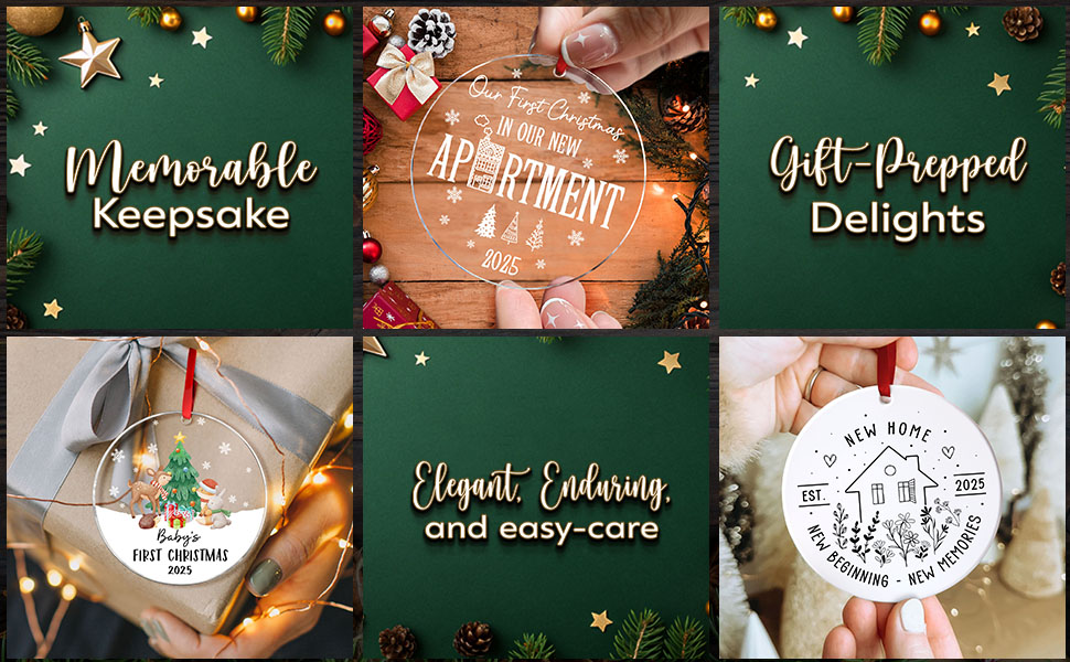 first christmas ornament; first christmas in new home; new home gifts for women