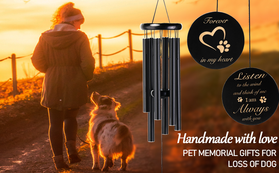 MOSROAD Pet Memorial Wind Chime, Dog Memorial Gifts for