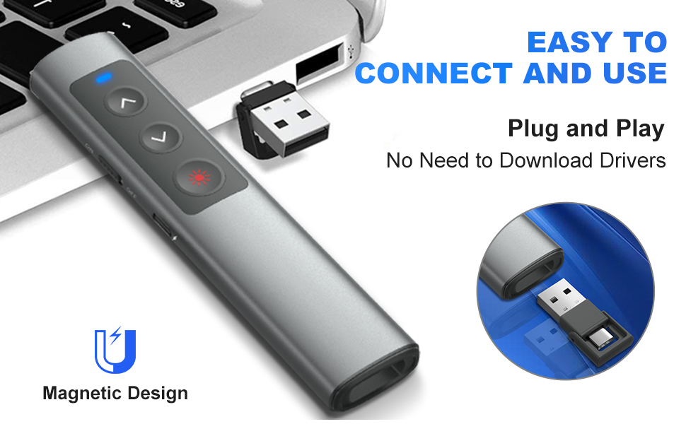 Metallic Presentation Clicker Presenter Remote