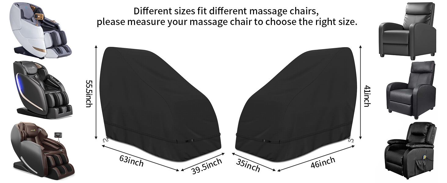 Different sizes fit different massage chairs,please measure your massage chair to pick right size