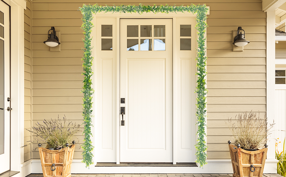 2 Pack Artificial Eucalyptus Garland, Faux Greenery Garland