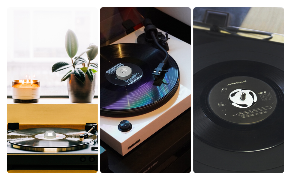 Amazon.com: sdroceRyaM 45 RPM Record Adapter Solid Aluminum 7 Inch ...