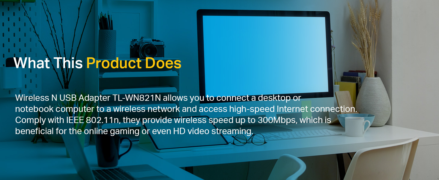 TL-WN821N 300Mbps Wireless N USB Adapter