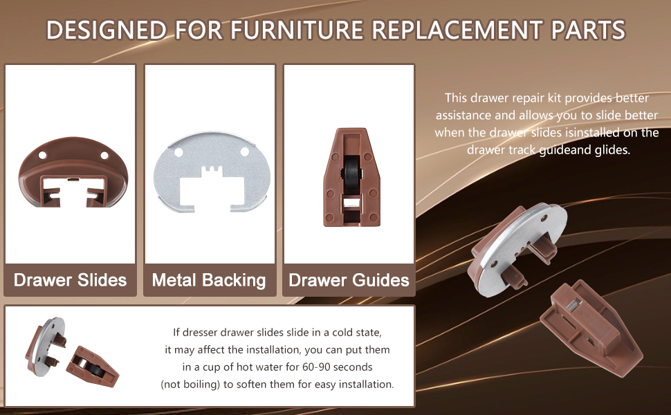 5 Sets Drawer Guides for Kenlin RiteTrak II 168, Drawer Slides with