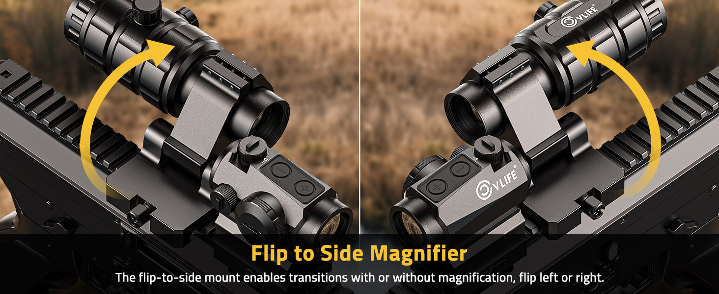 Flip to side - CVLIFE JackalHowl Green Dot Sight & 3X Magnifier Combo Set