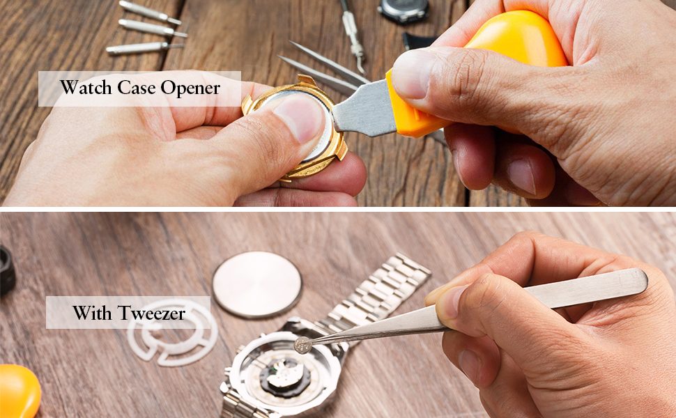 BAOHUA 17Piece Watch Battery Replacement Tool Kit with