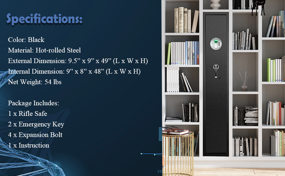 Safstar Refile Safe, Electronic Gun Security w/3 Access Ways