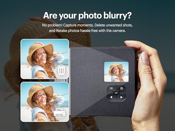 Is your photo blurry? No problem, recapture your moments as many times as you want