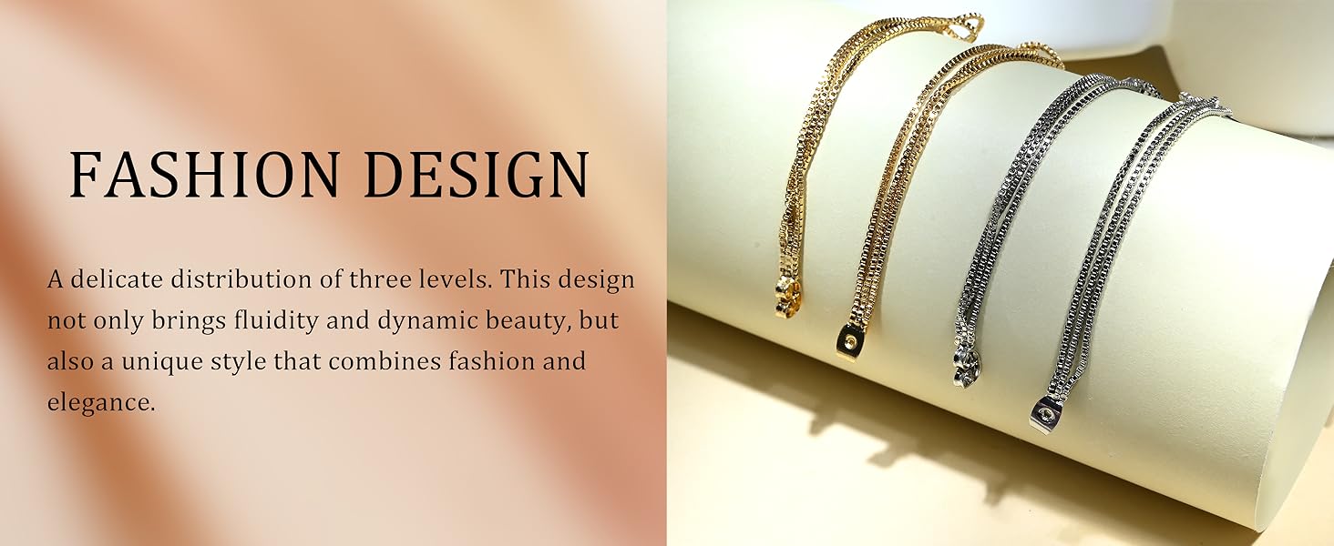 silver and plated gold chain earrings