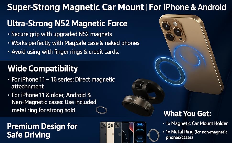 car mobile holder magnetic