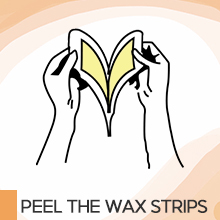Peel the wax strips
