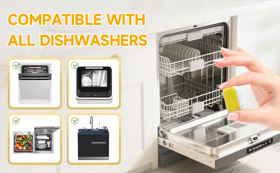 COMPATIBLE WITH ALL DISHWASHERS