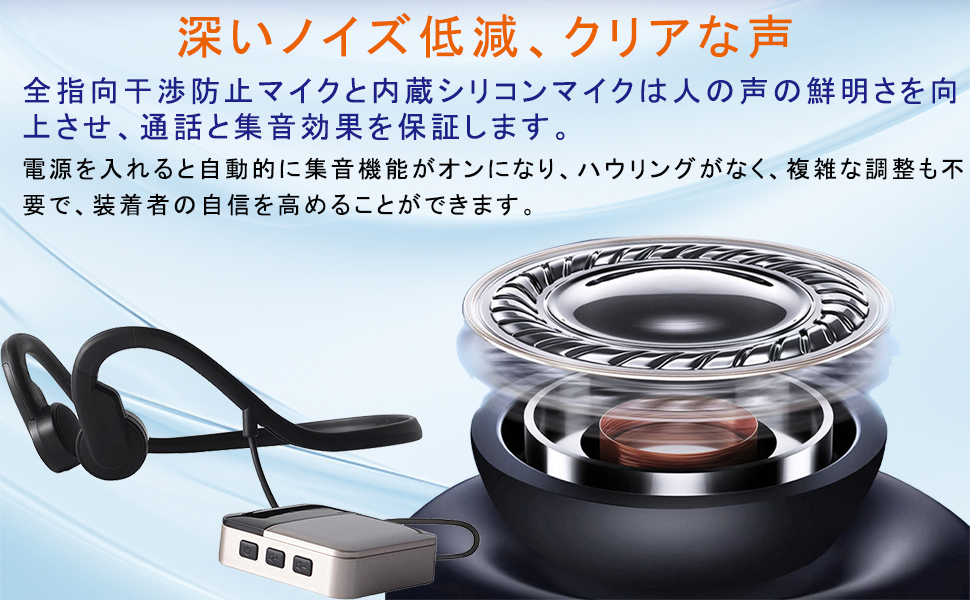 集音器 骨伝導 イヤホン 充電式 8段階音量調節 ノイズ低減 ハウリング防止 Amazon.co.jp: Micfendy 集音器 骨伝導 イヤホン 充電式 8段階
