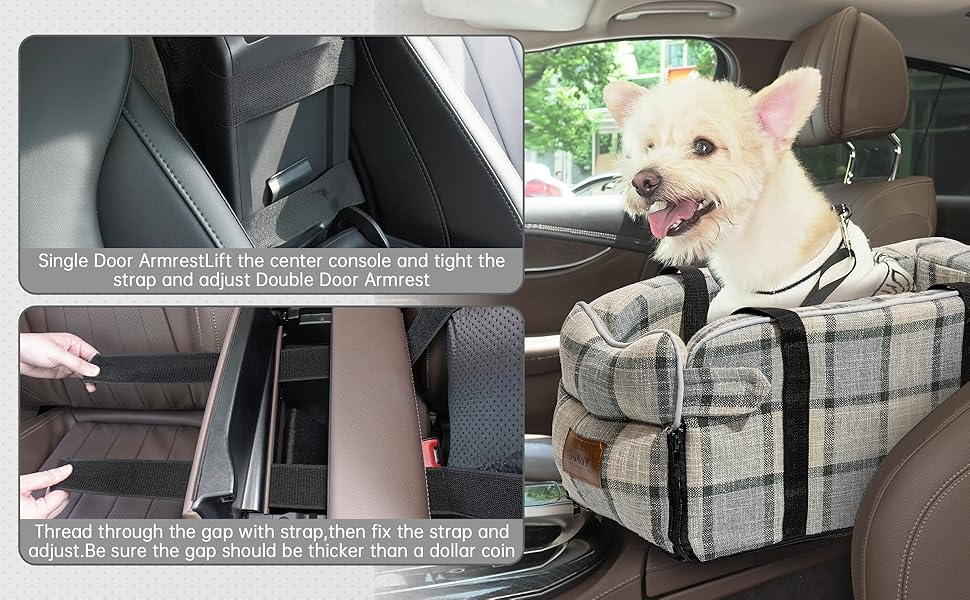 Yokee Dog Car Seat, Dog Booster Car Seat, Center Console Car Dog Seat