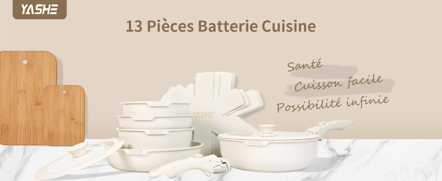 YASHE Batterie de Cuisine Crème Passe au Four Antiadhésif pour Induction 38d0ea59 D1eb 4f63 Bfeb Ea49b78ea0f8. CR0,0,1464,600 PT0 SX1464 V1