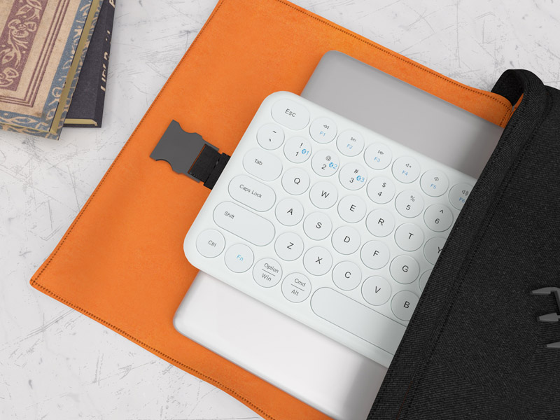 UBOTIE Portable Slim Bluetooth Keyboard, Wireless Colorful