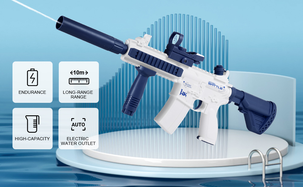M416 Electric Water Gun,Automatic Squirt Gun Toys, Long