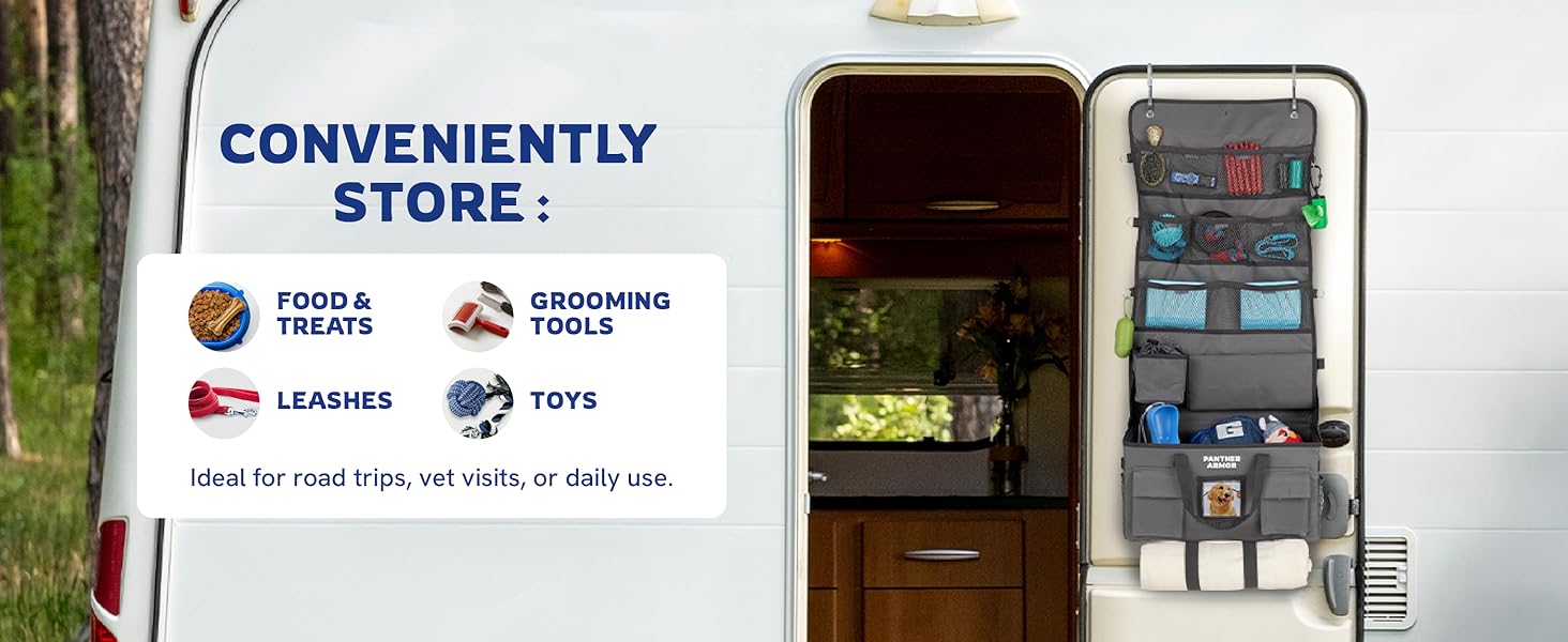 overdoor storage bag, pet travel, dog travel, bags