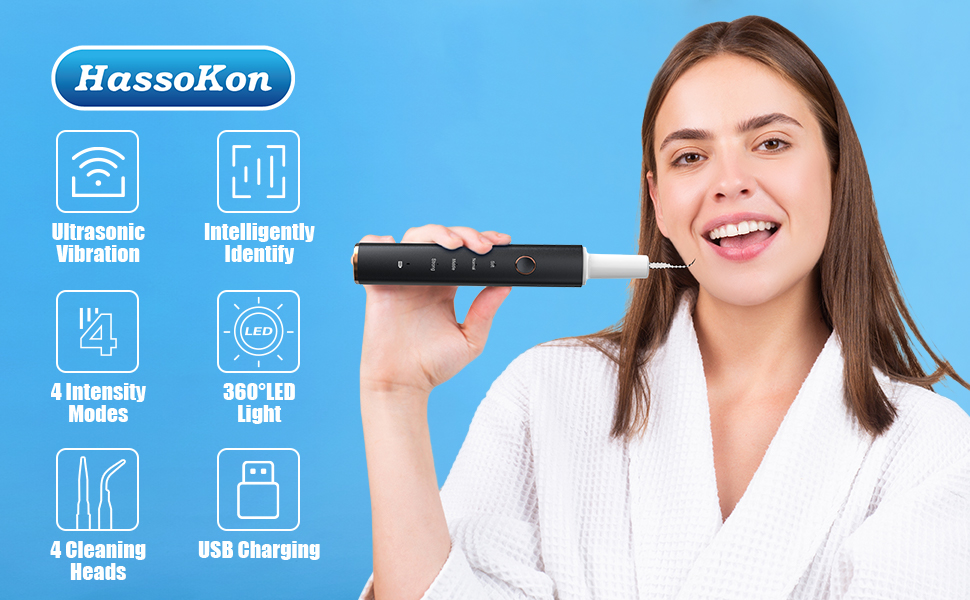 HassoKon Teeth Cleaning Kit for Adult, Electric Teeth Cleaning Tools