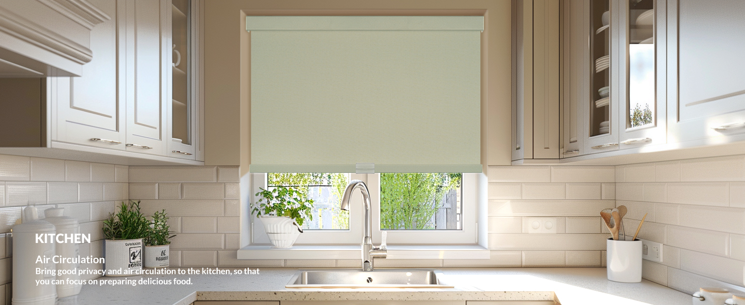 MoDanCeQ Blackout Roller Shades for Windows, Cordless