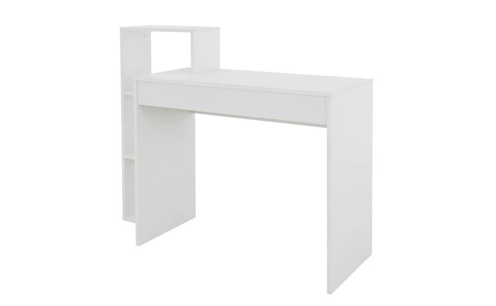 ML-Design ML-266/bureau met plank, werktafel, computertafel, wit