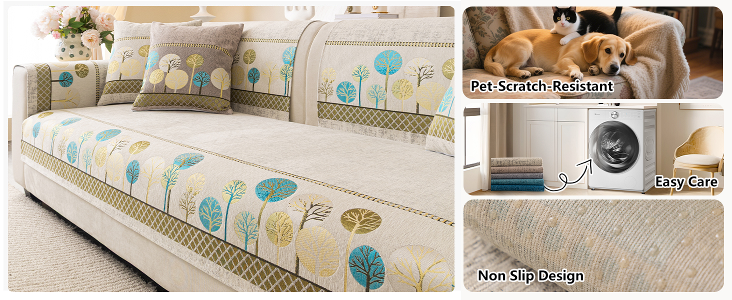 boho chenille couch cover