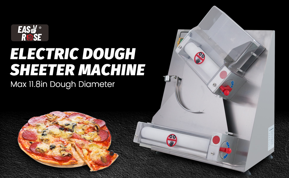 EASYROSE Electric Dough Sheeter Machine 370W Max 11.8