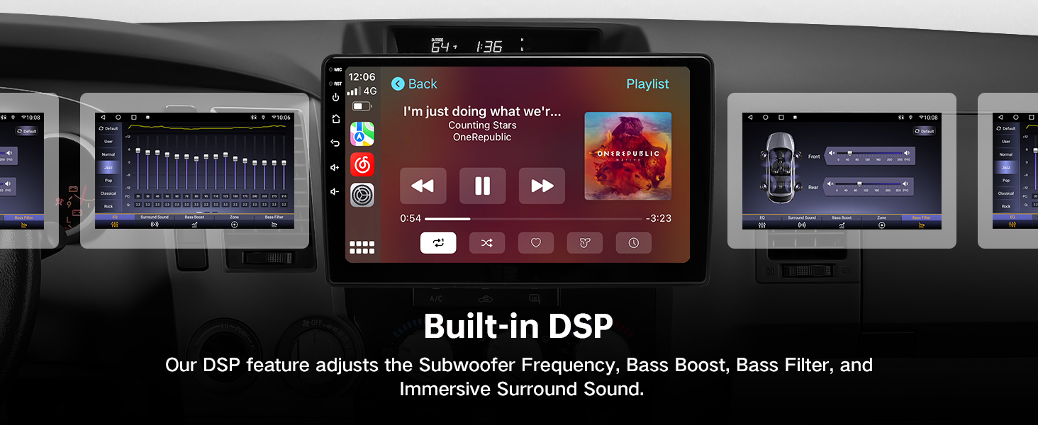 ViaBecs Android 13 Radio for Toyota Highlander 20142019,10.2 Inch QLED HD Touch