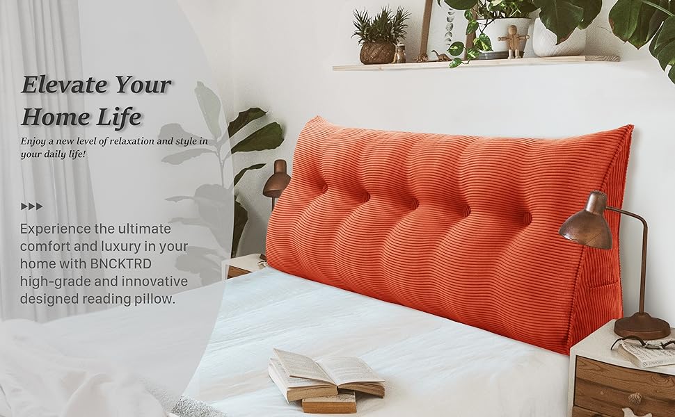 Triangle Reading Pillow Large Bolster Wedge Pillow Headboard