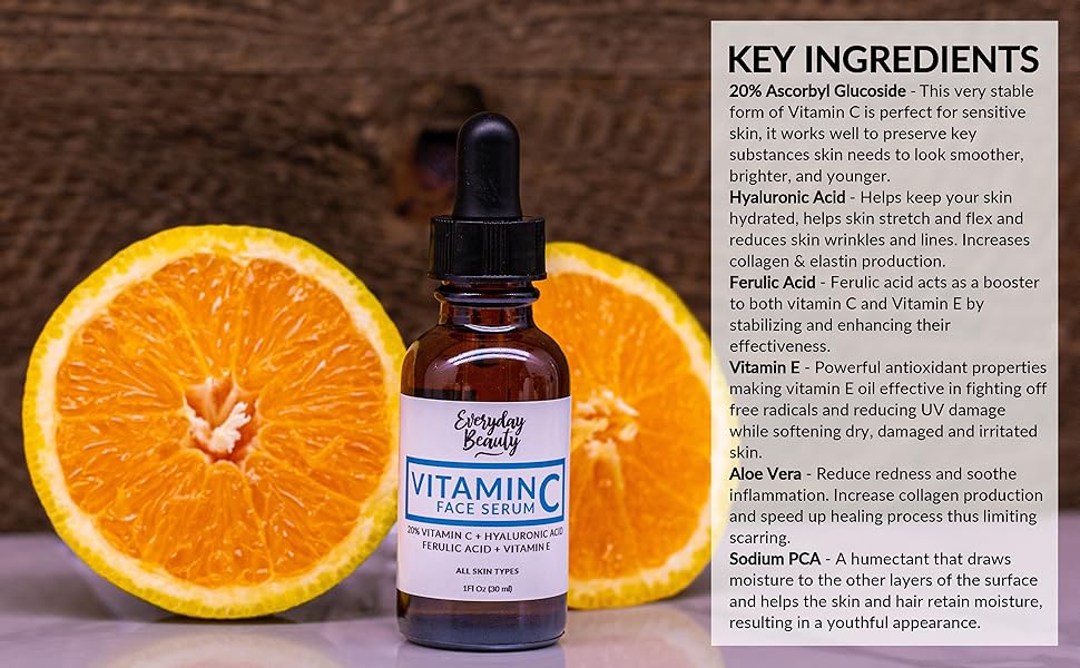 Vitamin C Serum For Face AntiAging Skin Brightening