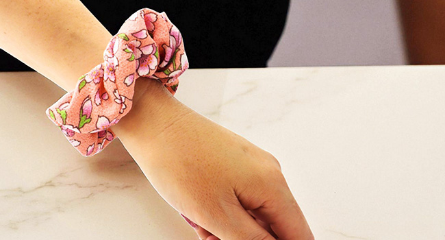 Amazon | のレン ヘアゴム シュシュ 和柄 (赤/ピンク) 髪ゴム