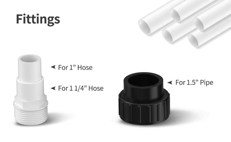 BRIOPAWS 1.5HP Pool Pump, 4200GPH Flow, 36FT Head Lift
