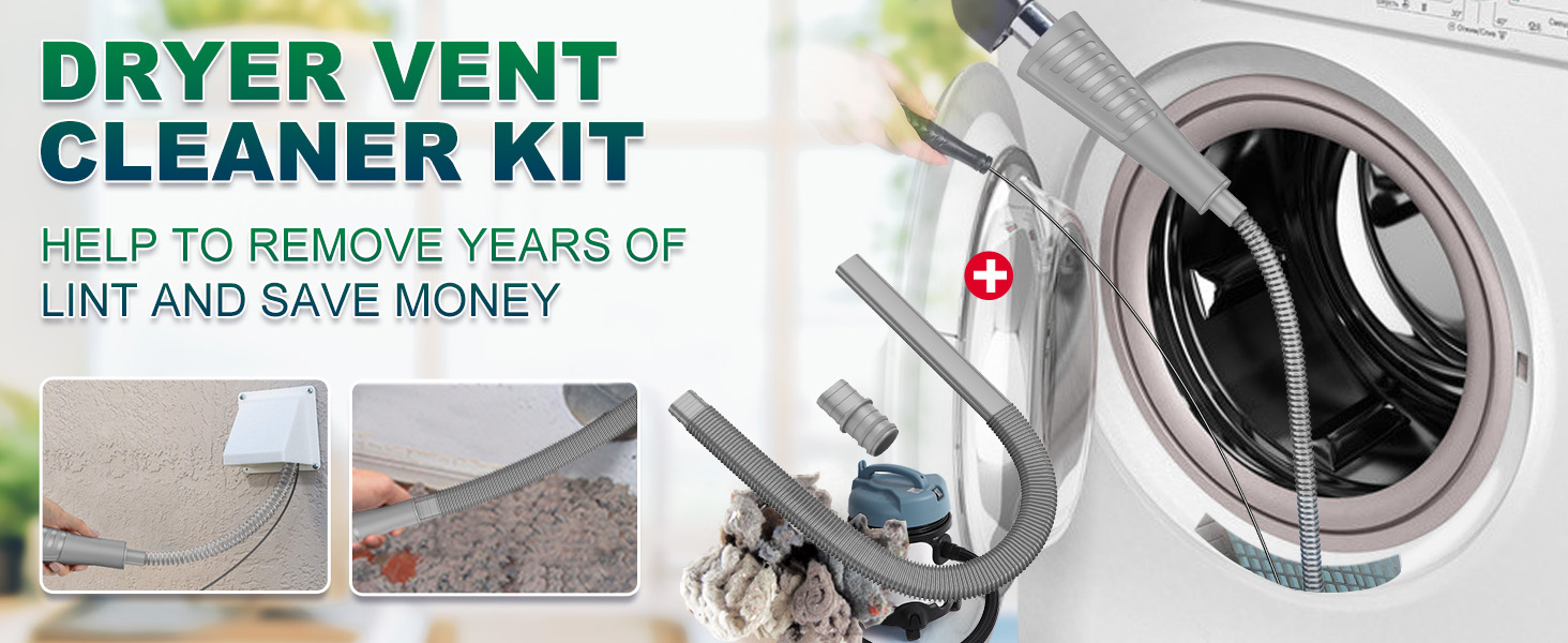 Sealegend 2PCS Dryer Vent Cleaner Kit with Guide Wire