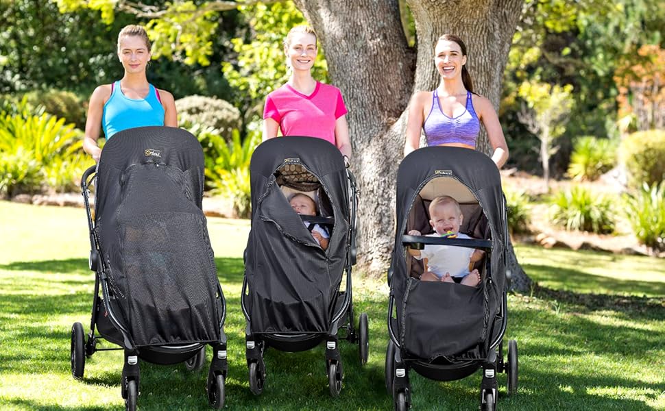 Orzbow Stroller Sun Shade, Universal Baby Sun Shade Cover with Storage Bag, Viewing