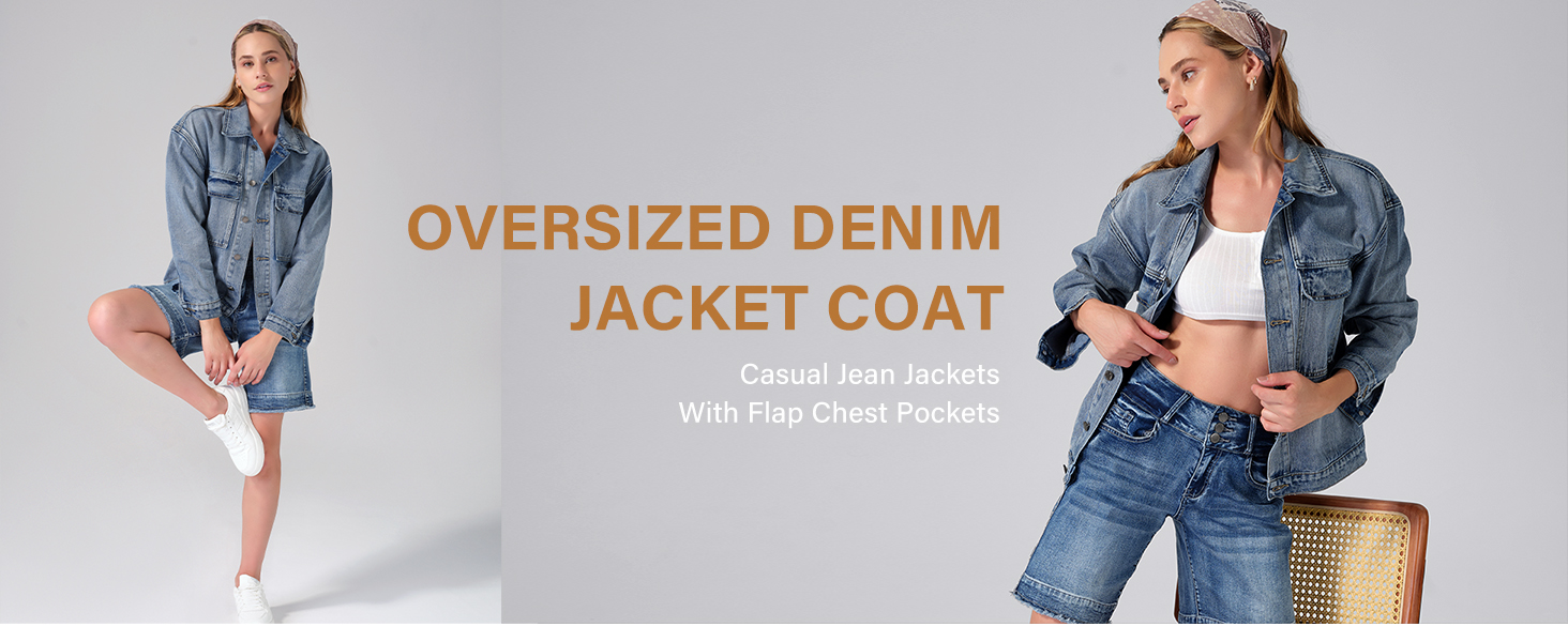 Oversized Denim Jacket Coat