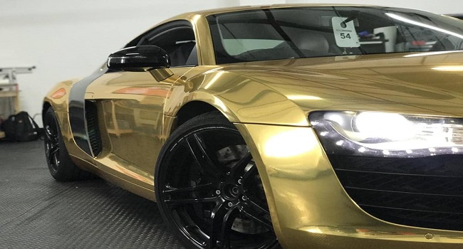 Gold chrome wrap