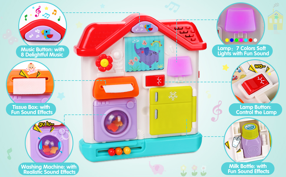 Toys for 1 Year Old Montessori House Busy Board for