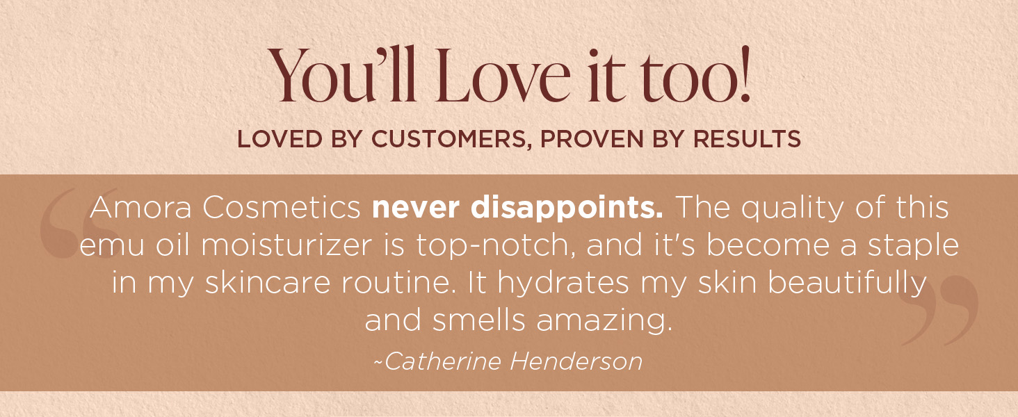 Amora Emu Oil Cream Dry Skin Moisturizer Lotion