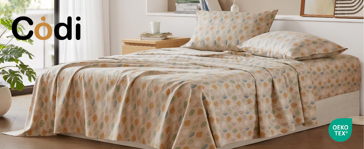Codi Flannel Sheets Twin Size 3 Pieces Ultra Soft Flannel