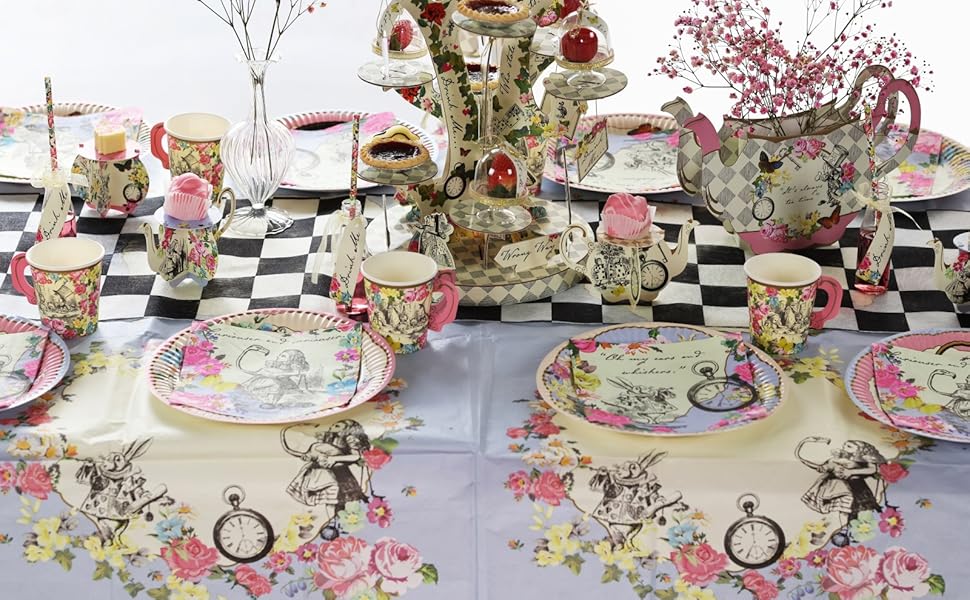 Talking Tables Alice in Wonderland Paper Table Cover