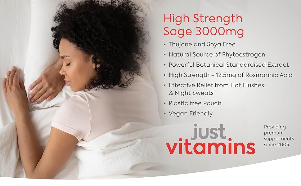 Sage Tablets 3000mg 90 Vegan Capsules, 3 Month Supply High Strength
