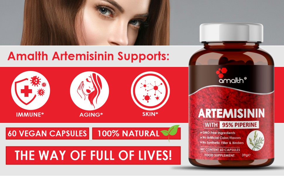 Artemisinin or Artemisia Absinthium 205mg Extract 60 Capsules Vegan