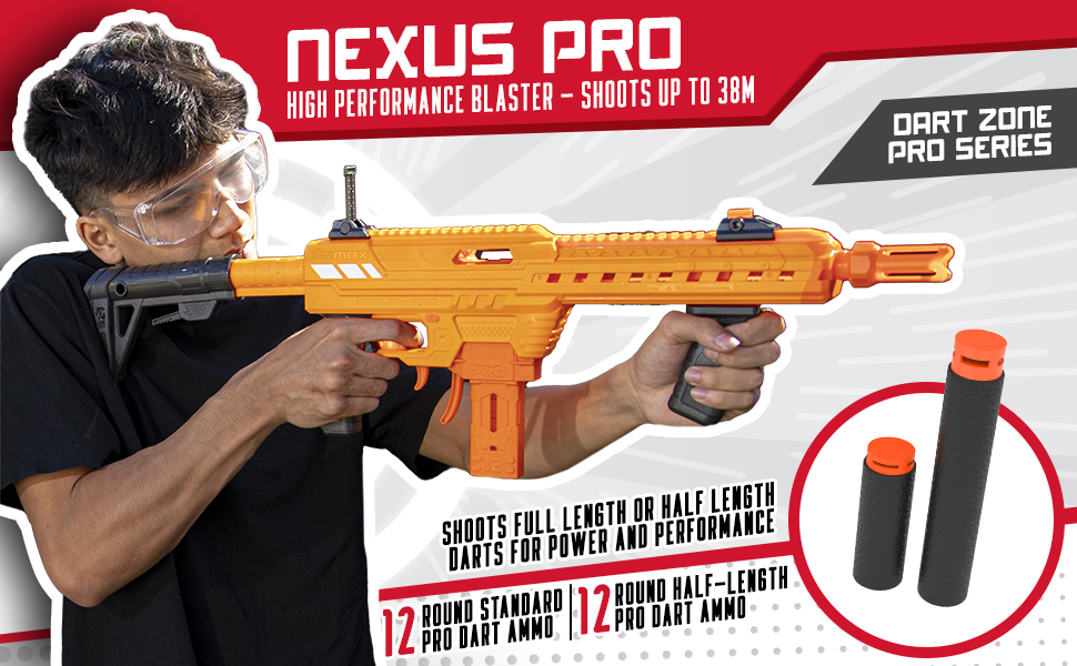 Dart Zone Nexus Pro Ultimate Dart Blaster Foam Gun for Children from