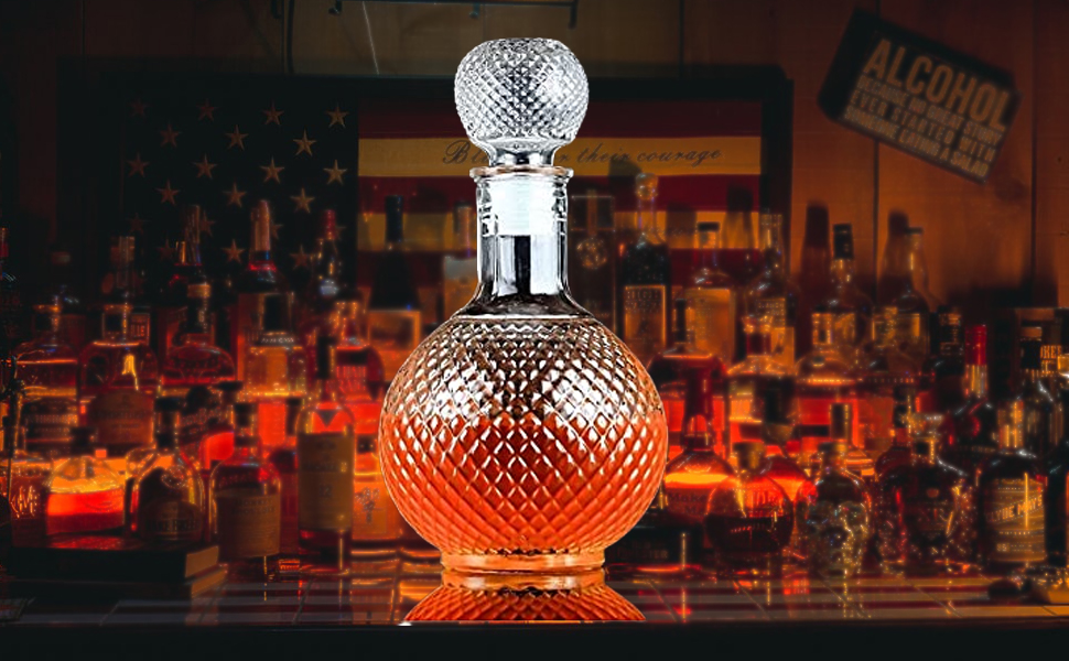 Whiskey Round Ball Decanter, SPN-RECPP