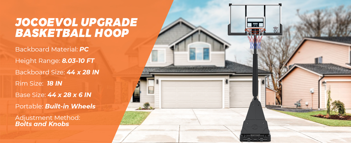 10 ft basketball hoop outdoor